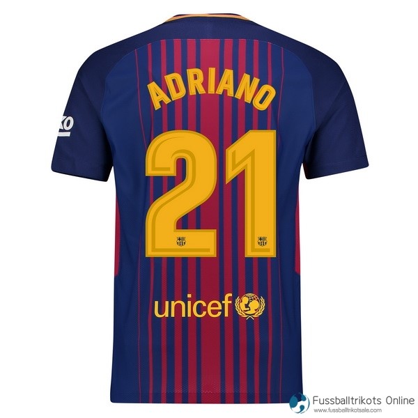 Barcelona Trikot Heim Adriano 2017-18 Fussballtrikots Günstig